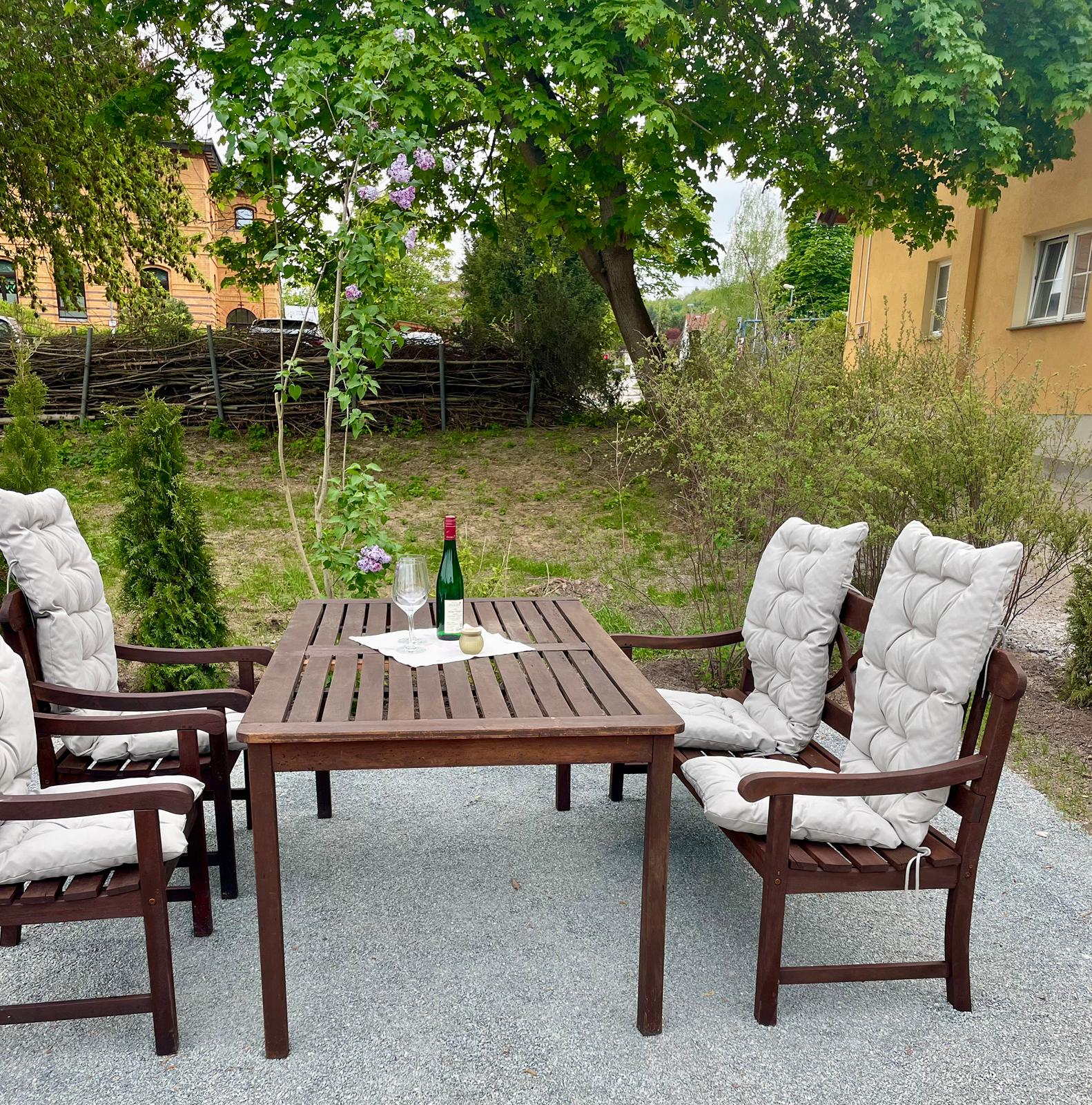 Gemütlicher Außenbereich der Ferienwohnung